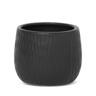 Donice - Doniczka osłonka ceramiczna MONI 12X12X10 czarna x2 - miniaturka - grafika 1