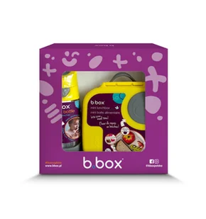 Zestaw Mini Lunchbox + Butelka tritanowa ze słomką 450 ml, Lemon Sherbet, b.box - Zestawy naczyń dla dzieci - miniaturka - grafika 1
