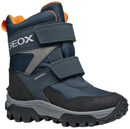 Geox Chłopięce botki J Himalaya B ABX, granatowo-pomarańczowe, 13 UK dziecko, granatowy (navy) pomarańczowy, 13 UK Child