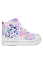 Buty dla dziewczynek - Skechers Sneakersy Twi-Lites 2.0 314378N LVMT Fioletowy - miniaturka - grafika 1