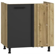 Szafki kuchenne - Szafka kuchenna pod zlewozmywak dąb craft + antracyt H2-P84 - miniaturka - grafika 1