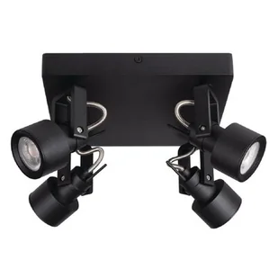 Oprawa ścienno-sufitowa GU10 4x max 10W Ikl. 220-240V IP20 SONDA II EL-4O B czarna 34928 - Oprawy, klosze i abażury - miniaturka - grafika 1