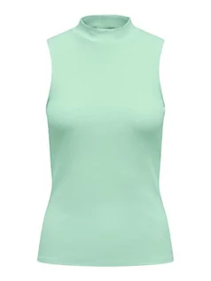 Koszulki i topy damskie - ONLY Damski top Onlnessa S/L z wysokim dekoltem Rib JRS Noos, Mist Green, XS - grafika 1