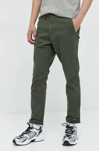Superdry spodnie męskie kolor zielony w fasonie chinos - Spodnie męskie - miniaturka - grafika 1