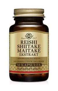 Solgar Reishi Shiitake Maitake ekstrakty 50kaps - Suplementy naturalne - miniaturka - grafika 1