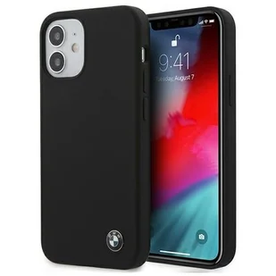 BMW Etui BMHCP12SSILBK iPhone 12 mini 5,4" czarny/black hardcase Silicone Signature - Etui i futerały do telefonów - miniaturka - grafika 1