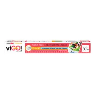 viGO! Premium Folia spożywcza z perforacją 30m - Folia, papier śniadaniowy, serwetki - miniaturka - grafika 1