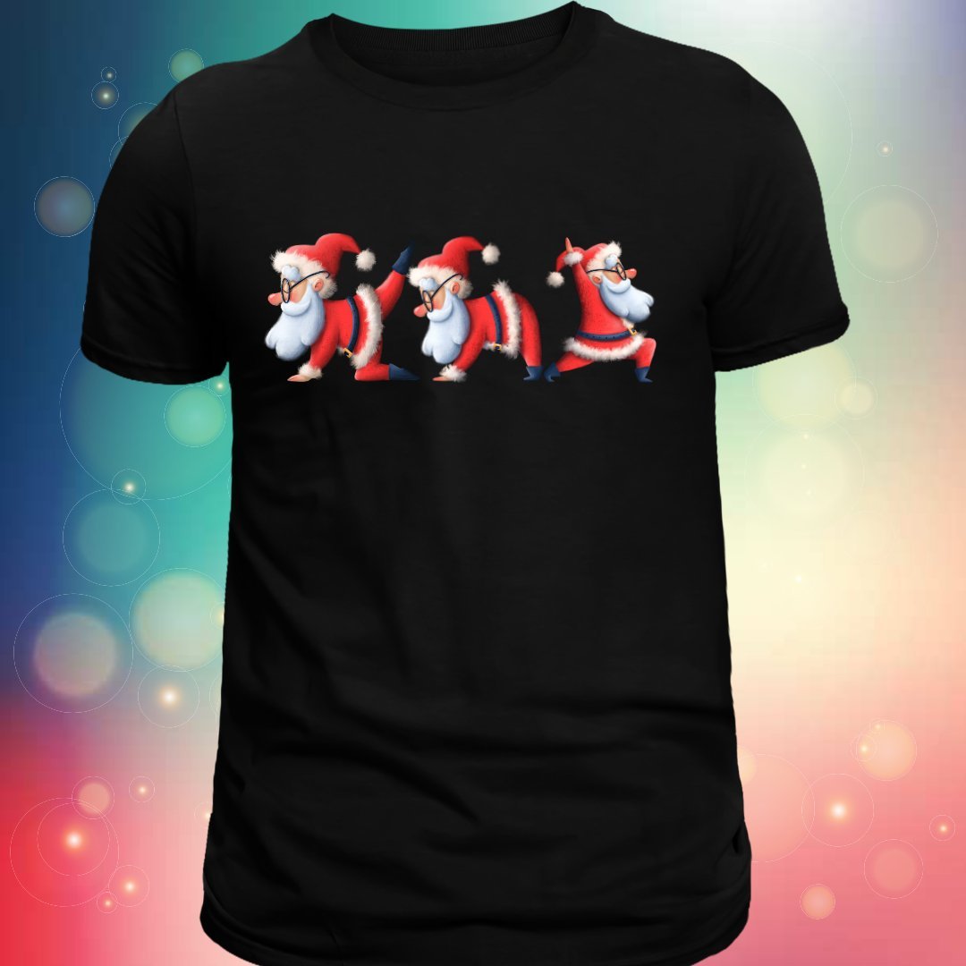 T-Shirt koszulka uniwersalna Mikołajki Święta Boże Narodzenie funny rozmiar XL czarna.