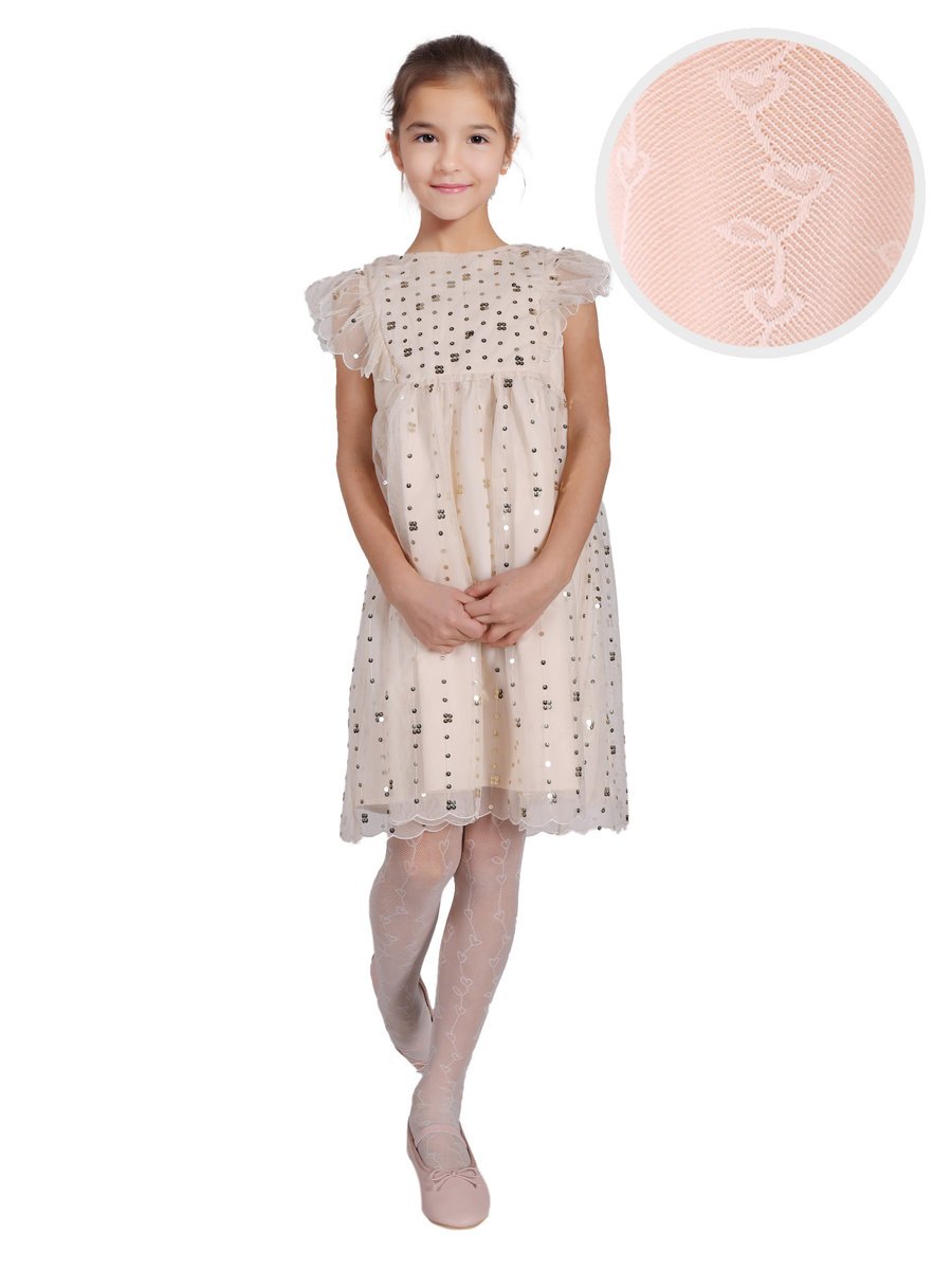 Rajstopy mikrofibra dziewczęce dziecięce 40 DEN ecru 104-110 MYWAY