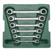 Klucze i nasadki - sata klucz ocz-ocz dwustronny 6szt z grzechotką - miniaturka - grafika 1