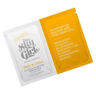 Be The Sky Girl Rozświetlający peeling enzymatyczny do twarzy Peel 'N’ Chill 2x4g - Peelingi i scruby do twarzy - miniaturka - grafika 1