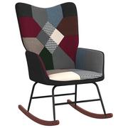 Fotele - vidaXL Fotel bujany, patchworkowy, tapicerowany tkaniną - miniaturka - grafika 1