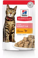 Mokra karma dla kotów - Hills Science Plan Adult Light 12 x 85 g - Kurczak - miniaturka - grafika 1