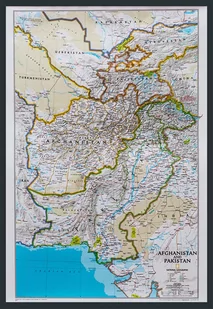 Afganistan, Pakistan Classic - mapa ścienna polityczna, 1:3 363 300, National Geographic - Mały naukowiec - miniaturka - grafika 1