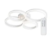 Lampy sufitowe - Top Light - LED Ściemnialny żyrandol natynkowy OLYMP LED/65W/230V okrągły biały + pilot - miniaturka - grafika 1