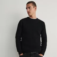 Swetry męskie - Reserved - Sweter w prążek - Czarny - miniaturka - grafika 1