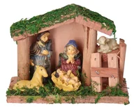 Ozdoby bożonarodzeniowe - Szopka Bożonarodzeniowa Z Figurkami Ozdoba Stroik - miniaturka - grafika 1