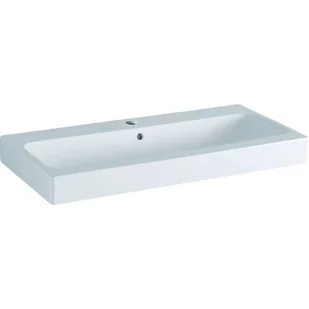 Geberit iCon - Umywalka 90x49 cm, z przelewem, otworem na baterię, KeraTect, biała 124090600 - Umywalki - miniaturka - grafika 1