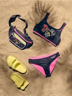 Stroje kąpielowe dla dziewczynek - Reserved - Dwustronny strój kąpielowy - czarny - miniaturka - grafika 1