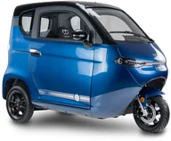 Pojazdy elektryczne dla dzieci - Skuter elektryczny zabudowany z dachem MICRO CAR BILI BIKE SIGMA 3 GEL niebieski-ciemne wnętrze - miniaturka - grafika 1