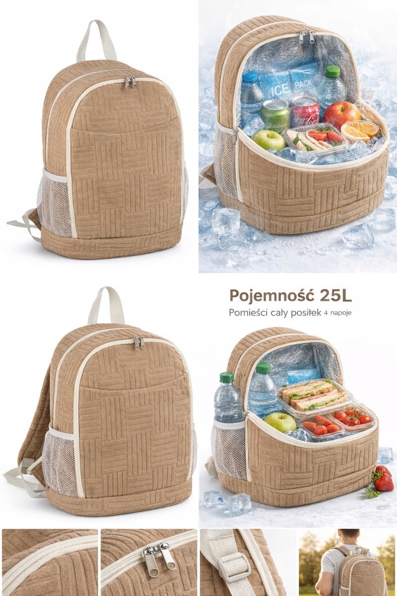Plecak Termiczny 25L Alpina Torba Lunchbox Izolacja Na Jedzenie Piknik
