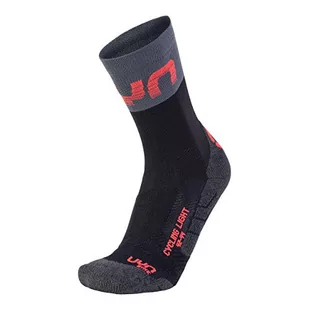 UYN UYN Męskie skarpetki rowerowe Uyn Man Cycling Light Socks czarny czarny/szary/hibiskus 35-38 S100082 - Skarpetki męskie - miniaturka - grafika 1