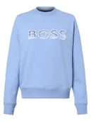 Bluzy damskie - BOSS - Damska bluza nierozpinana Ecaisa_Logo1, niebieski - miniaturka - grafika 1