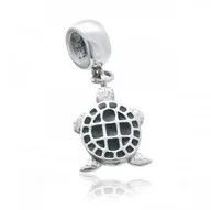 Charmsy - Murrano Charms Zawieszka Koralik Srebrny PODNIEBNE ŻÓŁWIE SR-293 - miniaturka - grafika 1