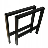 Meble modułowe i akcesoria - Nogi metalowe Do stołu Loft Industrial czarne 40x47 A cm Profil 4x2 cm 2szt - miniaturka - grafika 1
