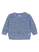 Bluzy i sweterki niemowlęce - Noppies Sweter "Shokan" w kolorze niebieskim - miniaturka - grafika 1