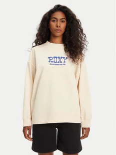 Roxy Bluza ERJFT04941 Beżowy Regular Fit - Bluzy damskie - miniaturka - grafika 1