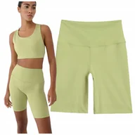 Legginsy - Spodenki treningowe DAMSKIE legginsy kolarki szybkoschnące 4F zielone XS - miniaturka - grafika 1