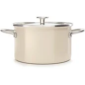 Garnki - KitchenAid Garnek emaliowany z pokrywką 3,7L kremowy KitchenAid CC003266-001 - miniaturka - grafika 1