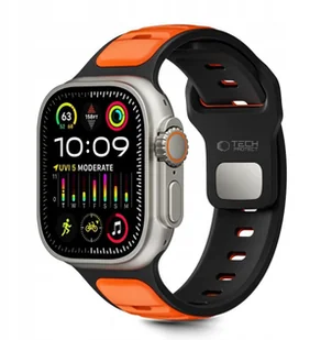 Pasek Tech-Protect IconBand Line do Apple Watch 8 / 9 / 10 / 11 / SE / Ultra 44/45/46/49mm Black/orange - Akcesoria do smartwatchy - miniaturka - grafika 1