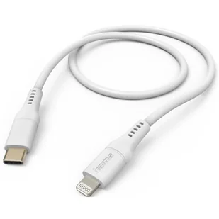 Kabel HAMA Ładujący/data Flexible USB-C - Lightning 1.5m Biały - Kable - miniaturka - grafika 1
