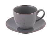 Filiżanki - Filiżanka ze spodkiem Cottage Graphite HORECA POLSKA - miniaturka - grafika 1