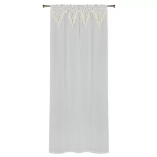 Firanka z tunelem BOHO 140 x 260 cm biała - Firany - miniaturka - grafika 1