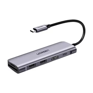 Adapter HUB UGREEN CM195 USB-C do HDMI, 2x USB-A 3.0, SD/TF, PD - Adaptery i przejściówki - miniaturka - grafika 2