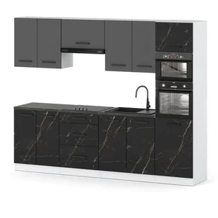 Kuchnia nowoczesna modułowa duża słupek 2.6m biały szary san sebastian - Meble kuchenne Kuchnia nowoczesna modułowa duża słupek 2.6m biały szary san sebastian - Meble kuchenne - miniaturka - grafika 1