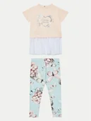 Legginsy - Guess Komplet bluzka i legginsy K5RG05 KAN04 Różowy Regular Fit - miniaturka - grafika 1