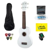 Inne instrumenty muzyczne - HARLEY BENTON Ukulele White + zestaw akcesoriów - miniaturka - grafika 1
