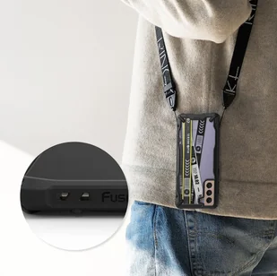 Etui Ringke Fusion X Design do Samsung Galaxy S21+ 5G (S21 Plus 5G) czarny (Ticket band) - Etui i futerały do telefonów - miniaturka - grafika 8