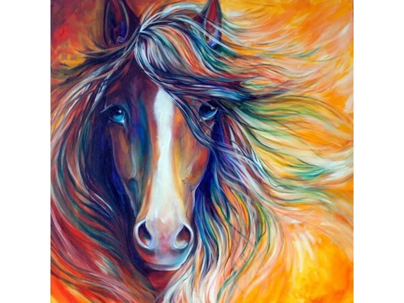 KOŃ HAFT DIAMENTOWY OBRAZ MOZAIKA DIAMENTOWA