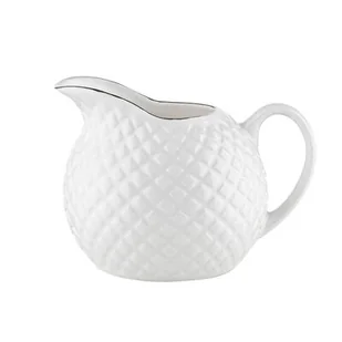 Dzbanek do mleka porcelanowy Tiffany Platinium 310 ml biały - Dzbanki i imbryki - miniaturka - grafika 1