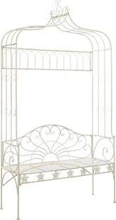 Elior Klasyczna ławka ogrodowa Heine - biała - Ławki ogrodowe - miniaturka - grafika 1