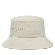 Czapki męskie - Bucket Tommy Jeans Tjm Linear Logo AM0AM13420 Beżowy - miniaturka - grafika 1