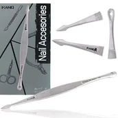 Akcesoria do paznokci - Przyrząd łyżeczka do usuwania zaskórników wągrów pryszczy trądzik stal nierdzewna do gabinetu SPA srebrne - miniaturka - grafika 1