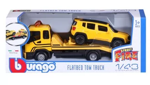 BBurago, laweta Street fire flatbed truck - Kolekcjonerskie modele pojazdów - miniaturka - grafika 1