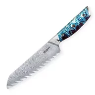 Noże kuchenne - Nóż Dellinger RESIN FUTURE Santoku 170 mm [K-H189] Blue - miniaturka - grafika 1