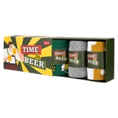 Skarpetki męskie - Skarpetki męskie kolorowe SOXO piwo - 3 pary -40–45 - miniaturka - grafika 1